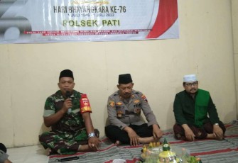 Tasyakuran HUT ke 76 Bhayangkara di Mapolsek Pati