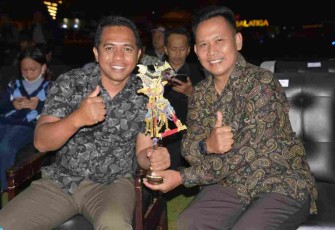 Pagelaran wayang kulit dalam rangka HUT Bhayangkara di Polres Salatiga