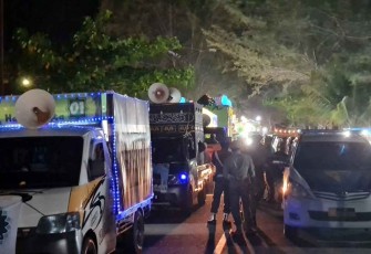 Suasana pawai takbiran di Sabang 
