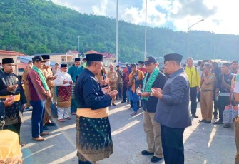 Kafilah Bintan saat disambut Bupati dan Wabup Kepulauan Anambas
