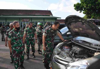 Danrem 073/Mkt turun langsung pengecekan kendaraan dinas