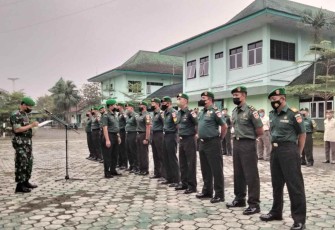 Pengecekan apel gabungan di Korem 071/Wijayakusuma 