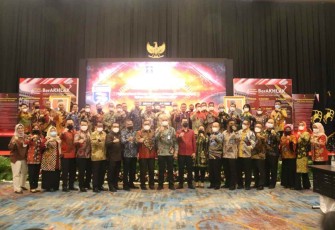 Foto bersama saat penutupan Rakor Kemenkumham di Jakarta 