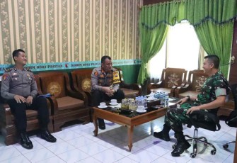 Silaturahmi Kapolres sambangi Dandim Pacitan di Makodim