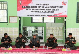 Doa bersama prajurit Kodim 0906/Kkr
