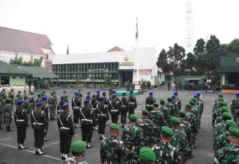 Upacara di halaman Korem 073/Mkt