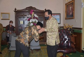 Bupati Trenggalek, Mochamad Nur Arifin, bersama Forkopimda, saat sowan Gubernur DIY, Sri Sultan Hamengkubawono X, Senin (1/8/2022).