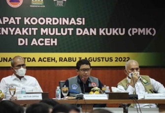 Ka Satgas PMK Letjen TNI Suharyanto saat rakor dengan pemerintah provinsi Aceh