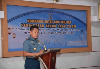 Pangkolinlamil saat memberikan sambutan peringatan tahun baru Islam 