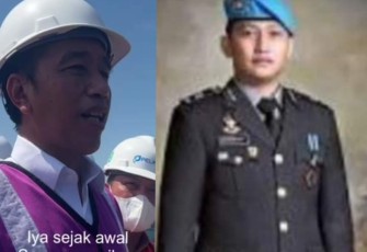 Ilustrasi presiden Jokowi dan Brigadir Joshua