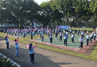 Senam bersama jajaran Koharmatau Bandung