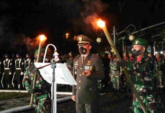  Prajurit Korem 073/MKT Apel Kehormatan dan Renungan Suci