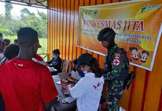  Bulan Imunisasi Anak Nasional di Mimika Papua