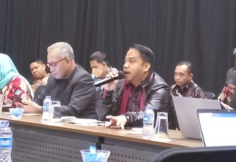 Kadiv Yankumham Andi Taletting Langi saat memberikan sambutan dalam pembahasan rapat Pokja III di Surabaya 