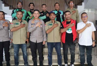 Kapolrestabes Medan saat menerima audensi Godam