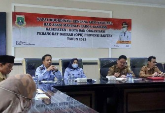 Rakor aksi HAM di aula DPMPTSP provinsi Banten