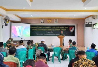 Pembinaan masyarakat tanggap bencana Kodim 0505/JT