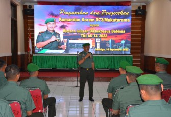 Arahan Kasipers Rem 073/Mkt kepada Babinsa Abituren Diktubasus