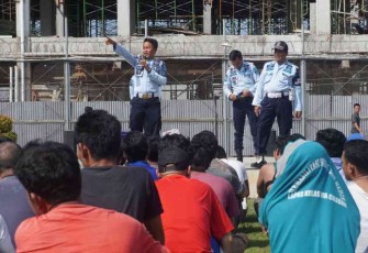 Kalapas Cilegon Sudirman Jaya saat memberikan sosialisasi 