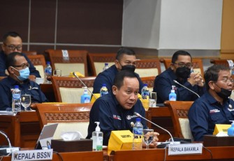 Rapat dengar pendapat Bakamla RI dengan anggota Komisi 1 DPR RI