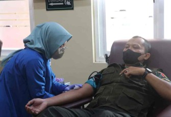 Donor darah prajurit Kodim 0807/Tulungagung 