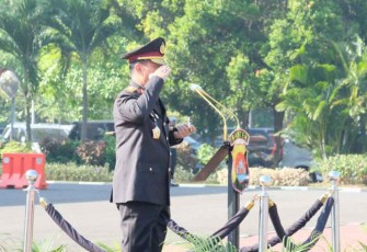 Kapolda Banten Irjen Pol Prof Dr Rudy Heriyanto saat peringati Hari Kesaktian Pancasila, Sabtu (1/10)
