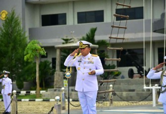 Pangkoarmada III Laksamana Muda TNI Irvansyah saat peringatan hari Kesaktian Pancasila , Sabtu (1/10) 