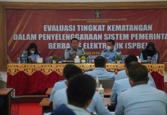 Evaluasi pelaksanaan SPBE Kumham Banten. Senin (3/10)