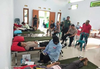 Baksos donor darah Koramil 10/Sine. Jum'at (7/10)