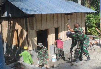 TMMD bangun rumah warga