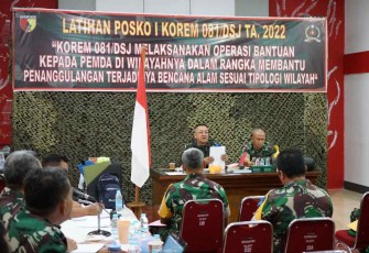 Latihan Posko Korem 081/DSJ