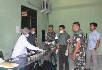 Tes urine prajurit Kodim 0803/Madiun