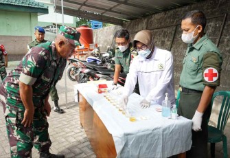 Test urine prajurit Korem 081/DSJ