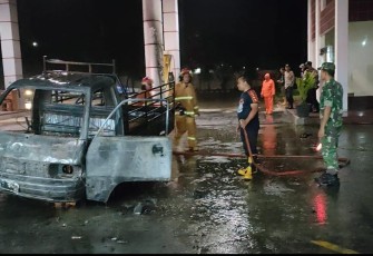 Kebakaran di SPBU desa Kedungprahu