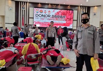 Donor darah di Polda Sulsel