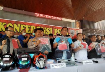 Dirreskrimum Polda Jateng saat konferensi pers
