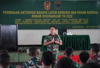 Pembekalan prajurit Kodam XVIII Kasuari 