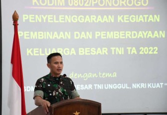 Dandim 0802/Ponorogo Letkol Inf Hirta Juni Adriansyah 