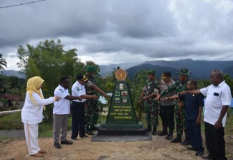 Tugu TMMD Ke-115 Kodim 1810/Tambrauw di Kampung Bama