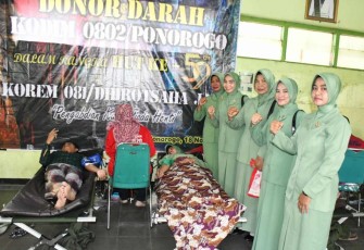 Donor darah Kodim 0802/Ponorogo 