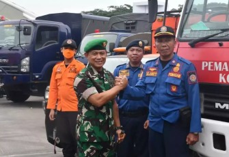 Danrem 081/DSJ Kolonel Inf Deni Rejeki saat apel Kesiapsiagaan bencana
