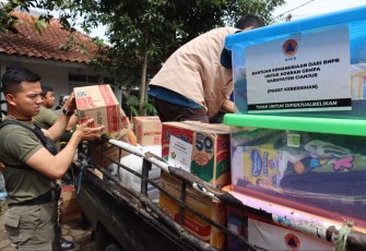 Persiapan tim gabungan dalam mendistribusikan bantuan korban gempa Cianjur 