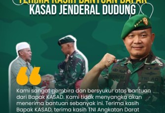 Ungkapan terima kasih Ujang Mulyana atas bantuan Jenderal Dudung Abdurachman 