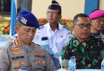 Kapolrestabes Medan Kombes Valentino Alfa Tatareda saat menghadiri HUT Polairud Ke-72 