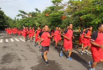 Olahraga bersama prajurit Kodim 0803/Madiun