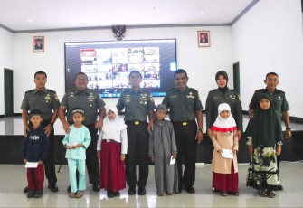 Hari Juang Kartika TNI AD Korem 023/KS santuni anak yatim
