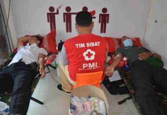 Donor darah dalam rangka HUT Paskibra di Salatiga