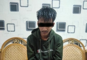 Terduga pelaku saat diamankan