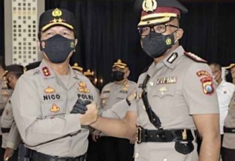 Kapolda Jatim usai sertijab bersama Dirlantas Polda Jatim 