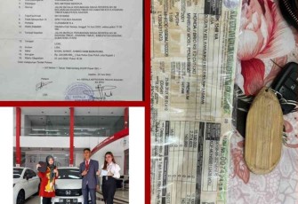 Lampiran laporan kehilangan kepolisian, STNK dan mobil pemilik